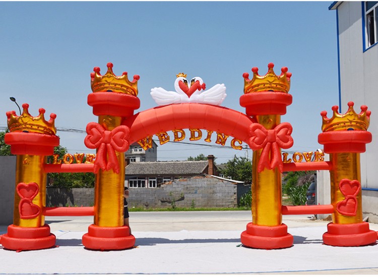 武山红色婚庆气模拱门
